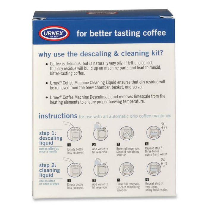Coffee Machine Descaling and Cleaning Kit, 4 oz Descaler and 4 oz Cleaner