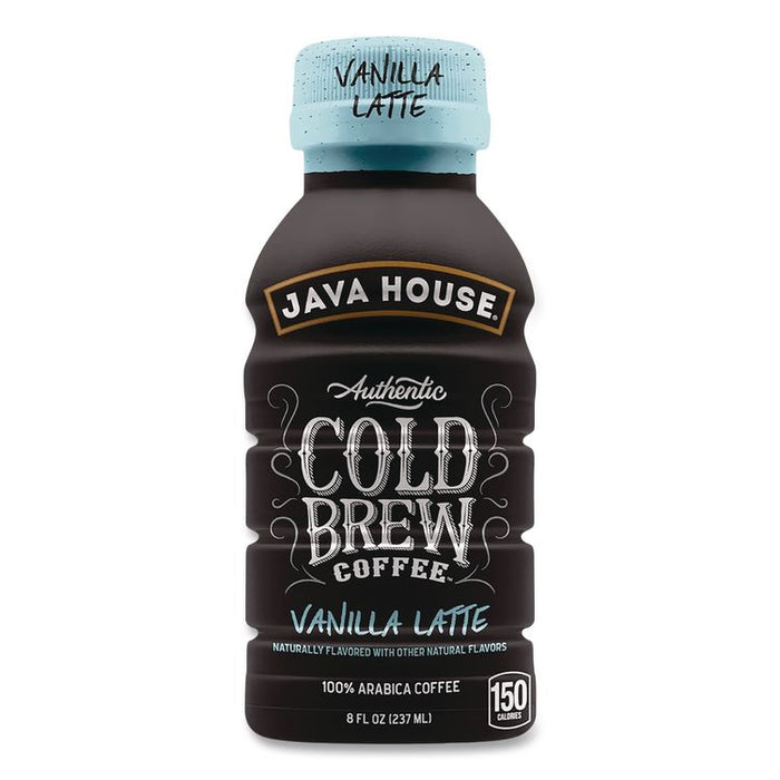 Cold Brew Coffee, Vanilla Latte, 8 oz Bottle, 24/Carton