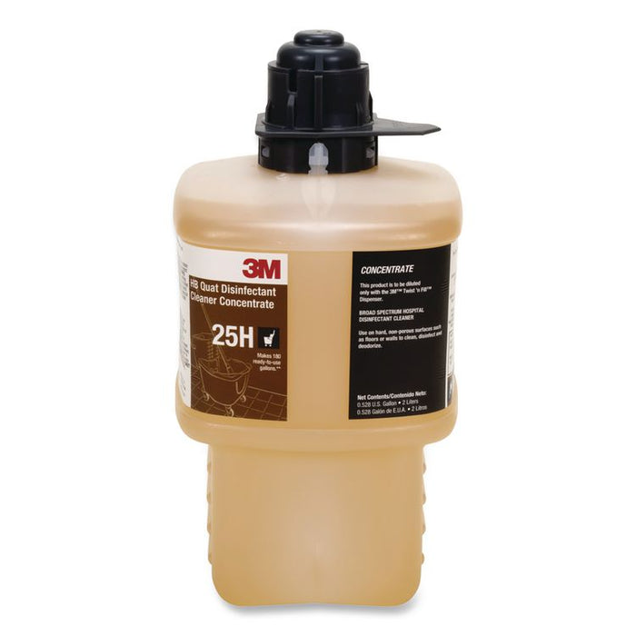 Twist 'N Fill HB Quat Disinfectant Cleaner Concentrate 25H, 2 L Twist 'N Fill Bottle, 6/Carton