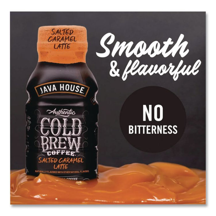 Cold Brew Coffee, Salted Caramel Latte, 8 oz Bottle, 12/Carton