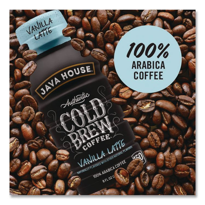 Cold Brew Coffee, Vanilla Latte, 8 oz Bottle, 24/Carton