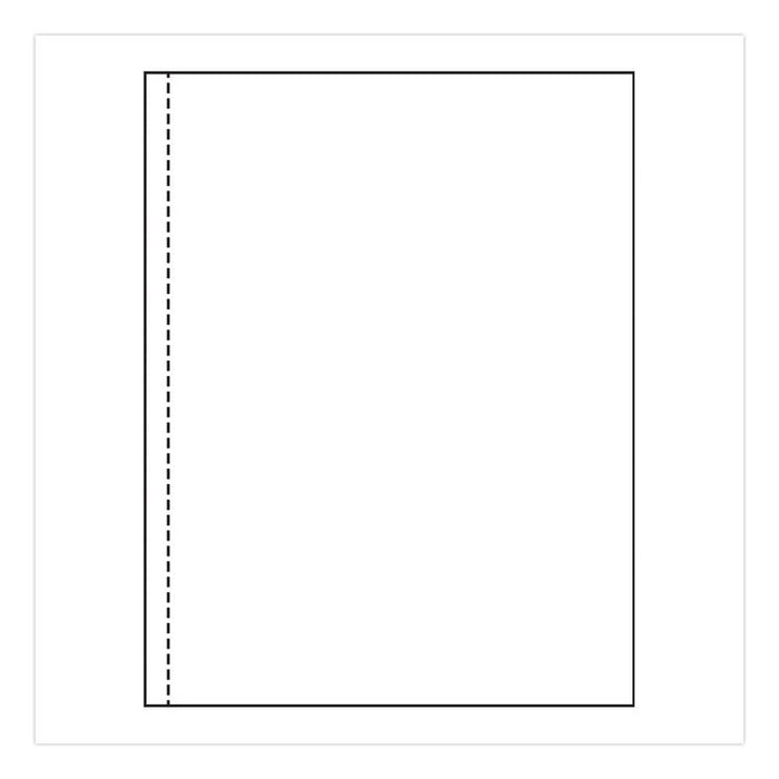 Perforated Paper, 92 Bright, Perforated 0.5" from Left, 24 lb Bond Weight, 8.5 x 11, White, 500 Sheets/Ream, 5 Reams/Carton