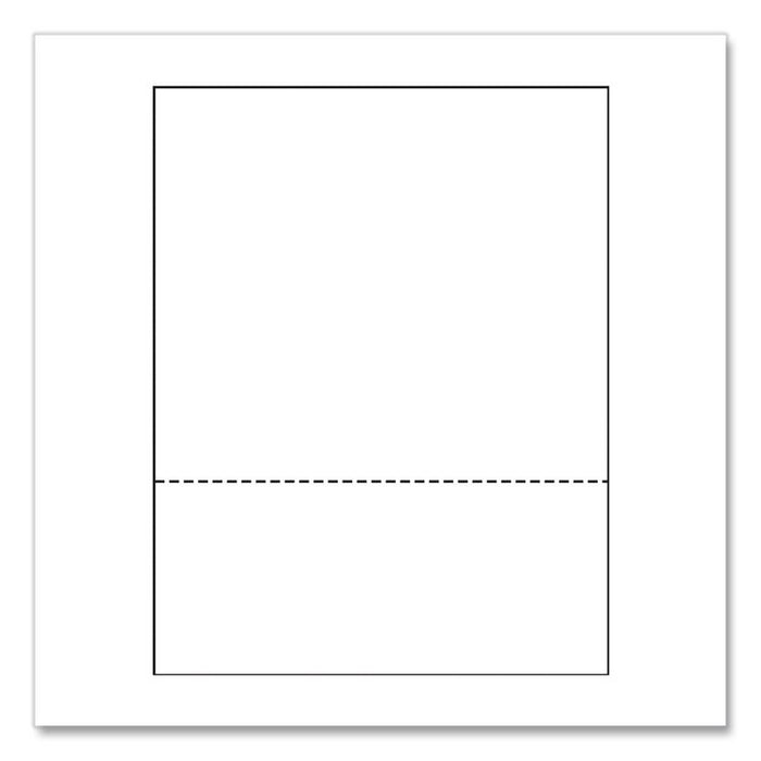 Perforated Paper, 92 Bright, Perforated 3.63 from Bottom, 24 lb Bond Weight, 8.5 x 11, White, 500 Sheets/Ream, 5 Reams/Carton