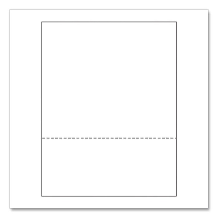 Perforated Paper, 92 Bright, Perforated 3.67 from Bottom, 24 lb Bond Weight, 8.5 x 11, White, 500 Sheets/Ream, 5 Reams/Carton
