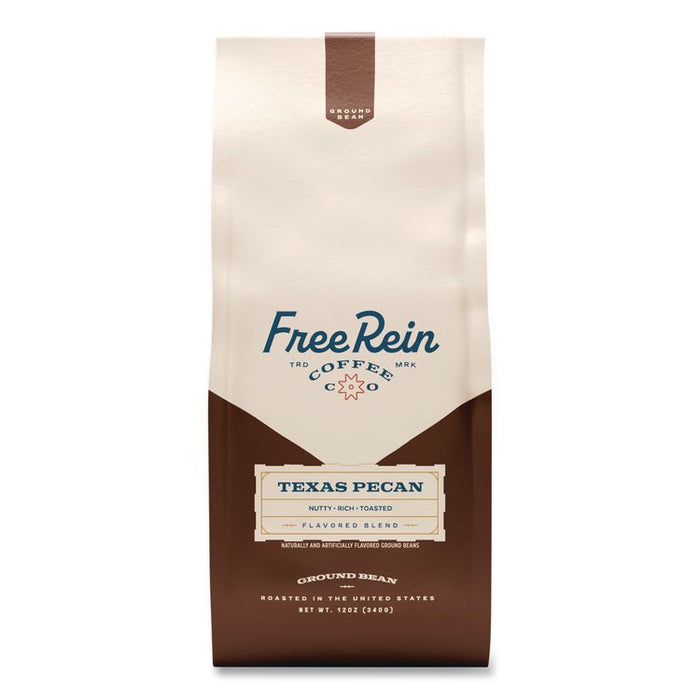Free Rein Ground Coffee, Texas Pecan, 12 oz Bag