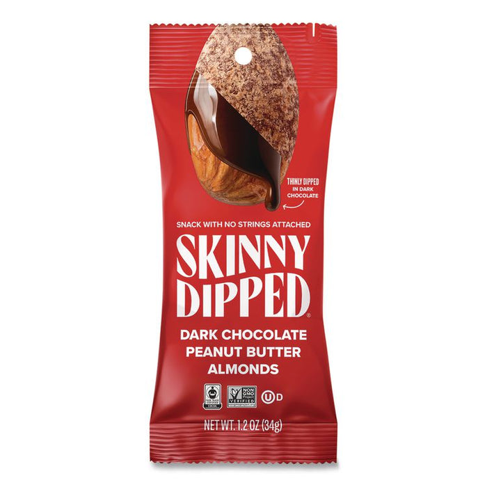 Dark Chocolate Peanut Butter Almonds, 1.2 oz Pouch, 10/Box