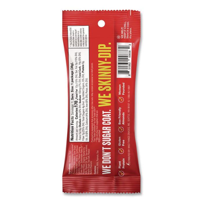 Dark Chocolate Peanut Butter Almonds, 1.2 oz Pouch, 10/Box
