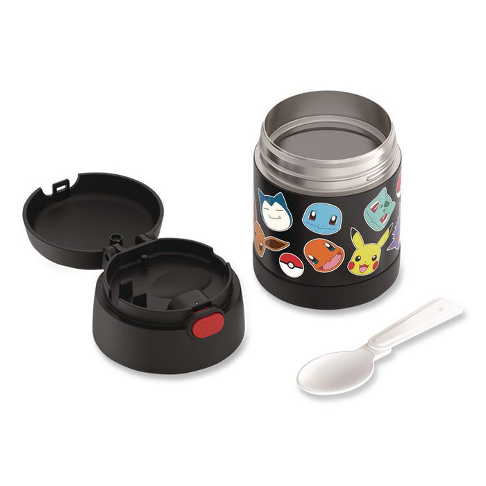 FUNtainer Pokemon Two-Compartment Food Jar, 10 oz, Black/Multicolor