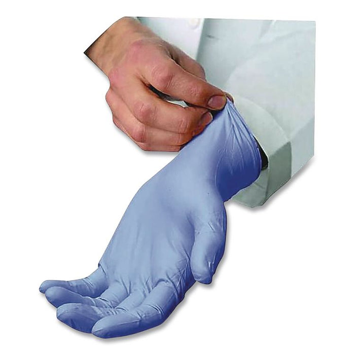 N5201 Series Powder-Free Nitrile Gloves, Large, 9" Long, Blue, 100/Box, 10 Boxes/Carton