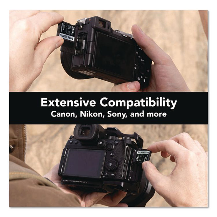 Professional SILVER Series SDXC Memory Card, 205MB/s Read Speeds and 150MB/s Write Speeds, UHS-I V30 U1 Class 10, 256 GB