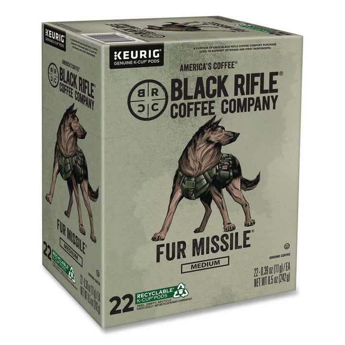 Fur Missile Coffee K-Cups, 22/Box, 4 Boxes/Carton