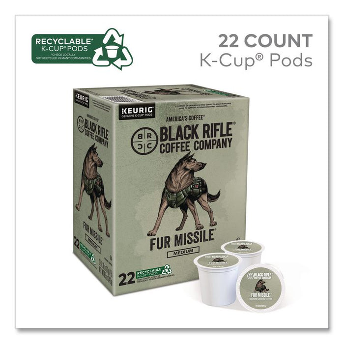 Fur Missile Coffee K-Cups, 22/Box, 4 Boxes/Carton
