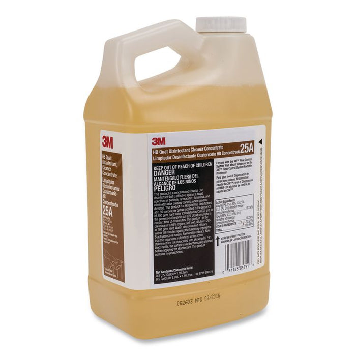 HB Quat Disinfectant Cleaner Concentrate 25A, 0.5 gal Bottle, 4/Carton