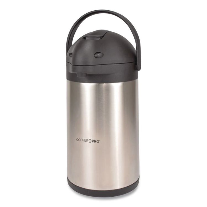 Stainless Steel Airpot, 192 oz, Silver/Black
