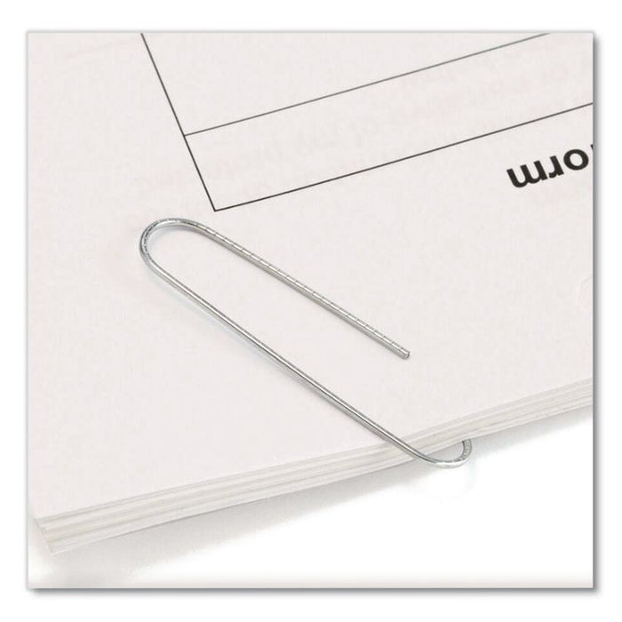Super Premium Giant Paper Clips, Jumbo, Smooth, Silver, 100/Box, 10 Boxes/Carton