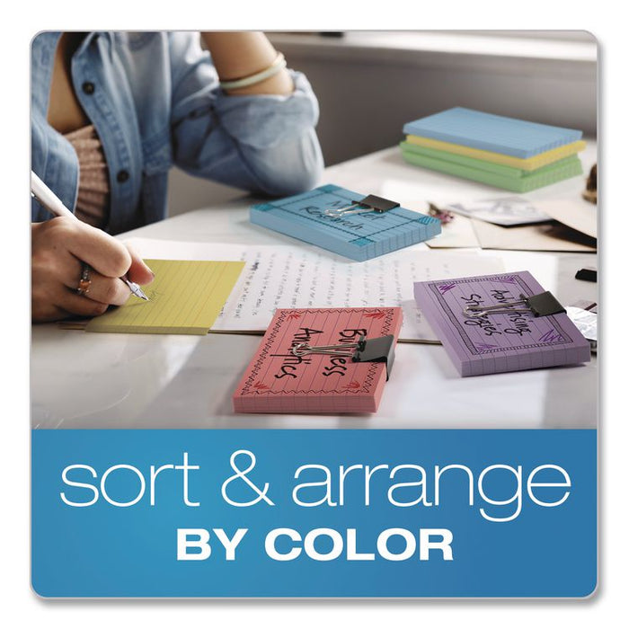 Ruled Index Cards, 3 x 5, Assorted Colors, 3,000/Carton