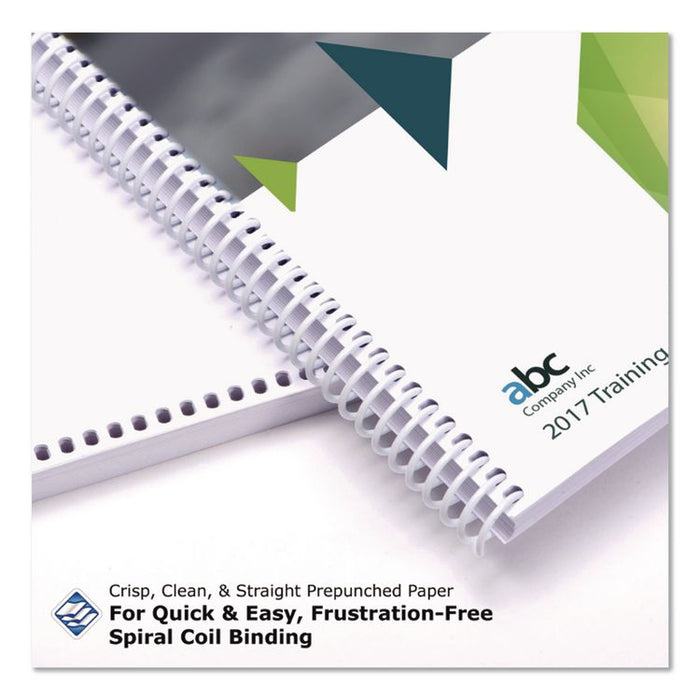 Punched Paper, 92 Bright, Top: 5-Hole, 20 lb Bond Weight, 8.5 x 11, White, 500/Ream
