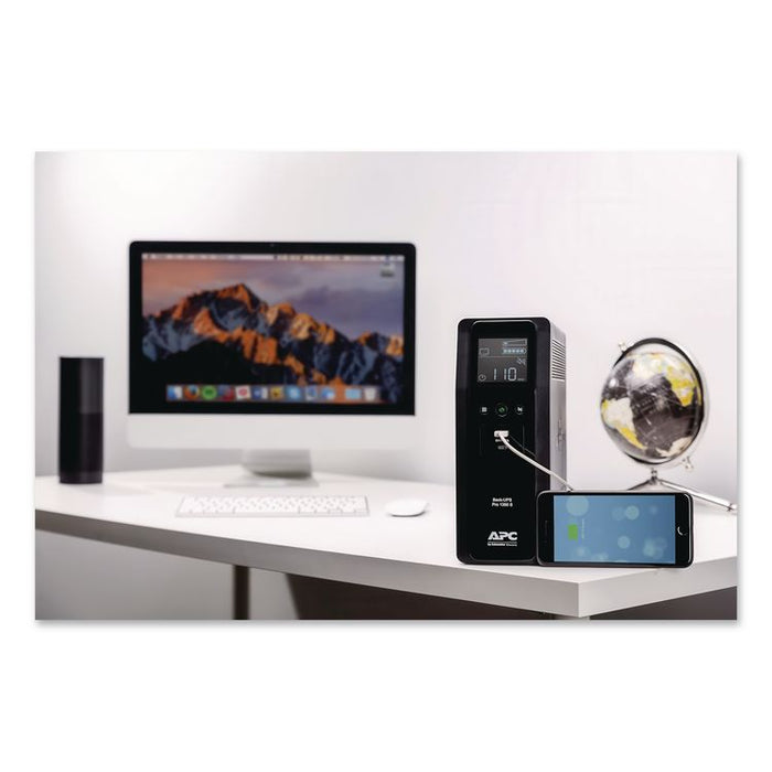 BR1350MS Back-UPS PRO BR Series SineWave Battery Backup System, 10 Outlets, 1,350 VA, 1,080 J
