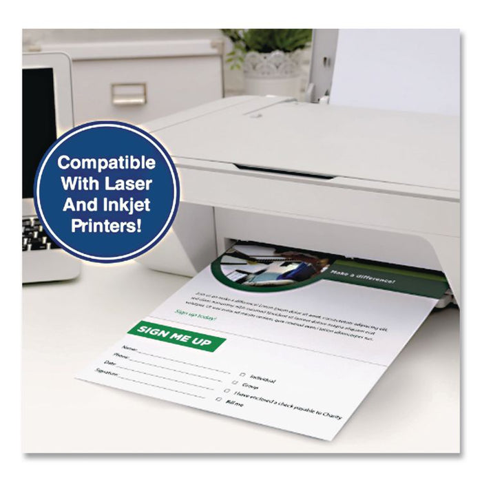 Perforated Paper, 92 Bright, Perforated 3.67 from Bottom, 24 lb Bond Weight, 8.5 x 11, White, 500 Sheets/Ream, 5 Reams/Carton