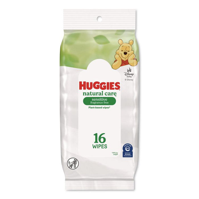 Natural Care Sensitive Baby Wipes, 6.6 x 6.86, Unscented, White, 16/Pack, 16 Packs/Carton