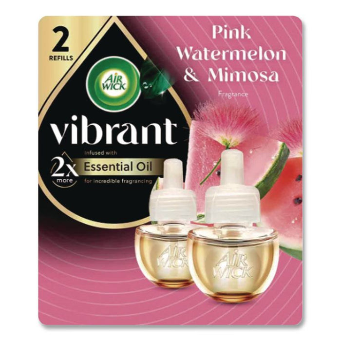 Vibrant Scented Oil Warmer Refill, Pink Watermelon and Mimosa, 0.67 oz, 2/Pack