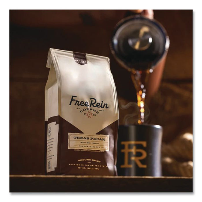 Free Rein Ground Coffee, Texas Pecan, 12 oz Bag