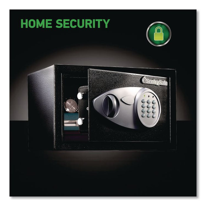 X055 Digital Security Safe, 0.58 cu ft, 13.8 x 10.6 x 8.7, Black/Silver