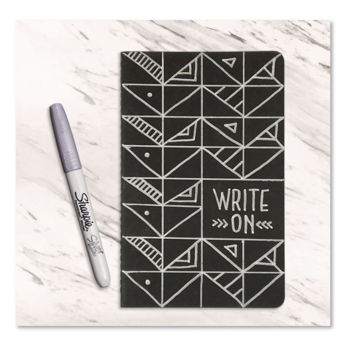 Metallic Fine Point Permanent Markers, Fine Bullet Tip, Metallic Silver, 48/Carton