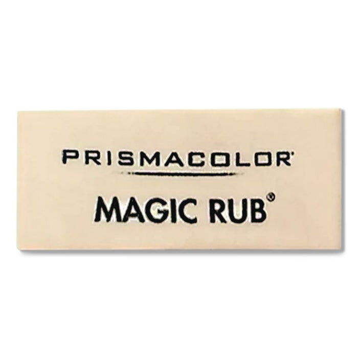 MAGIC RUB Eraser, For Pencil/Ink Marks, Rectangular Block, Medium, Off White, Dozen