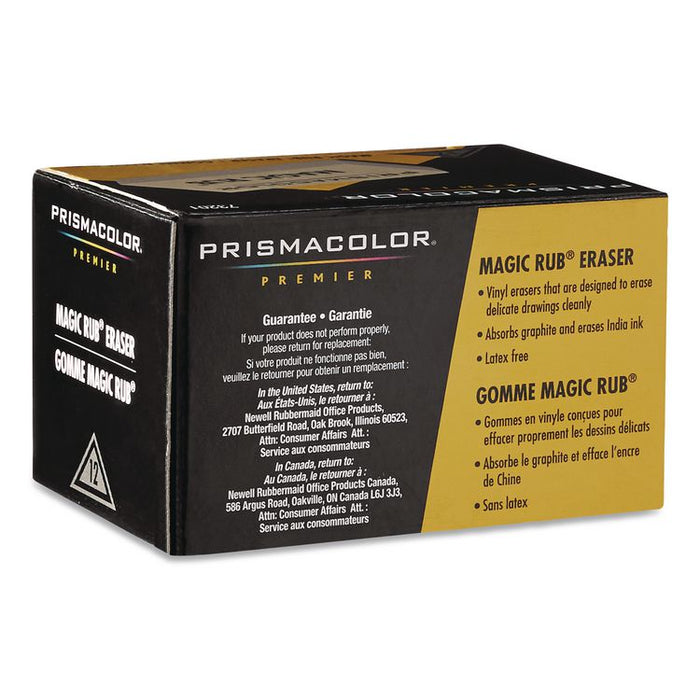 MAGIC RUB Eraser, For Pencil/Ink Marks, Rectangular Block, Medium, Off-White, 432/Carton