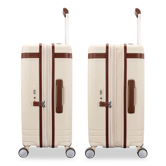 Virtuosa Hardside Spinner Suitcase, 10 x 14.5 x 20.5, Off White
