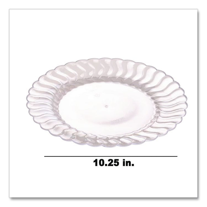 Flairware Dinner Plate, 10.25" dia, Clear, 144/Carton
