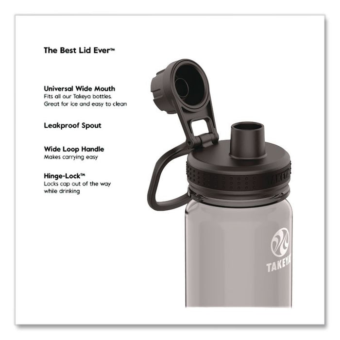 Tritan Plastic Water Bottle, 24 oz, Stormy Black