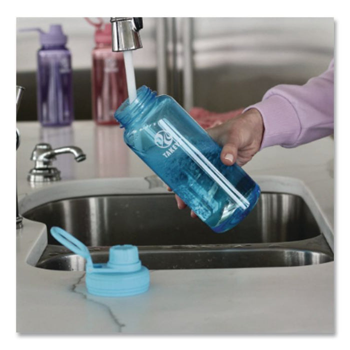 Tritan Plastic Water Bottle, 40 oz, Breezy Blue