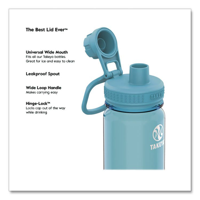 Tritan Plastic Water Bottle, 40 oz, Breezy Blue