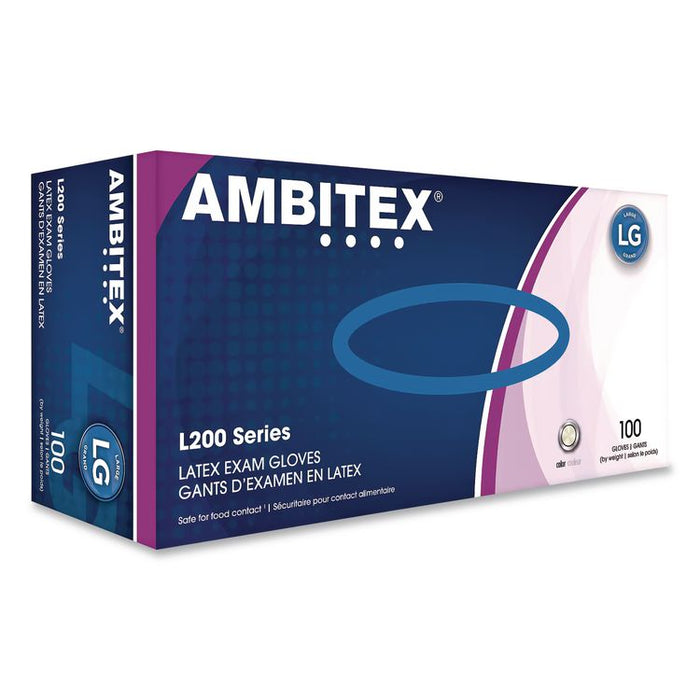 L200 Series Powder-Free Latex Gloves, Large, 5 mil Thick, 9" Long, Cream, 100/Box, 10 Boxes/Carton