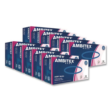 L5201 Series Powder-Free Latex Gloves, Large, 4 mil Thick, 9" Long, Cream, 100/Box, 10 Boxes/Carton