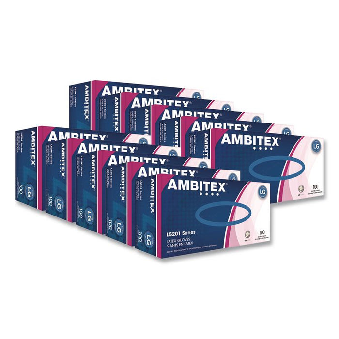 L5201 Series Powder-Free Latex Gloves, Large, 4 mil Thick, 9" Long, Cream, 100/Box, 10 Boxes/Carton