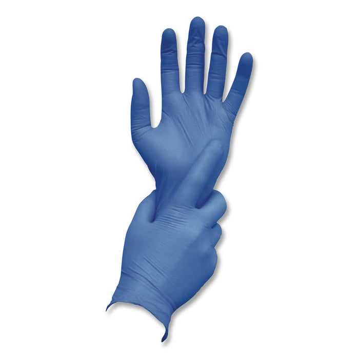 N5201 Series Powder-Free Nitrile Gloves, Large, 9" Long, Blue, 100/Box