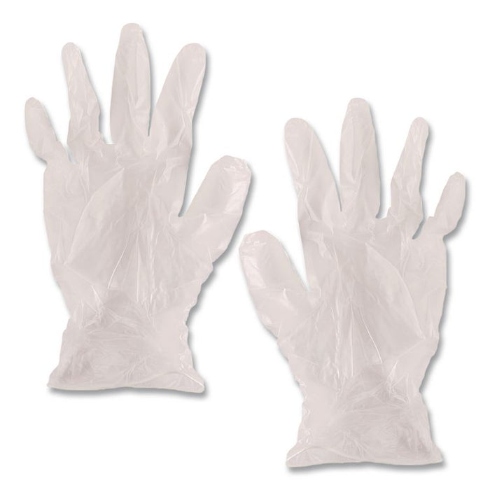 V5101 Series Latex-Free Lightly Powdered Vinyl Gloves, X-Large, 3 mil Thick, 9" Long, Clear, 100/Box