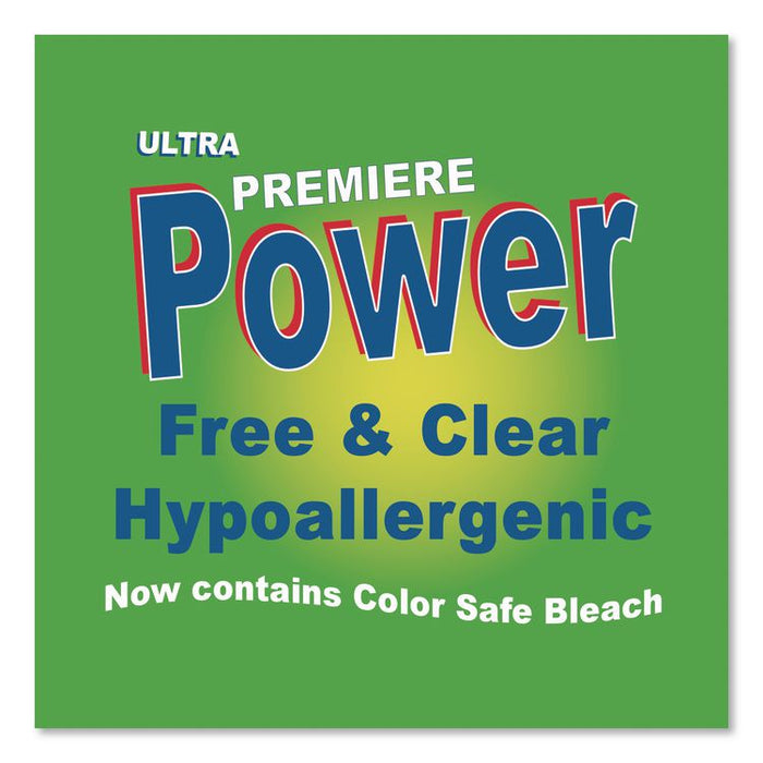 Premiere Power Laundry Detergent, HE Compatible, Free and Clear, 40 lb Pail