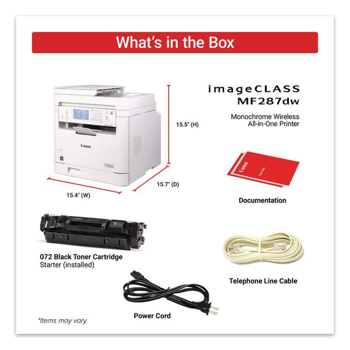 imageCLASS MF287dw, Copy/Fax/Print/Scan