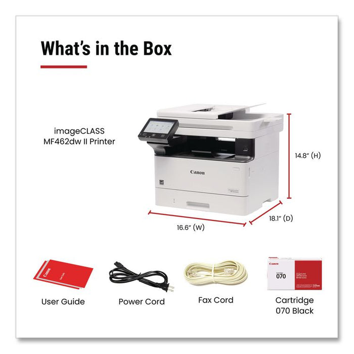imageCLASS MF462dw II Laser Printer, Copy/Fax/Print/Scan