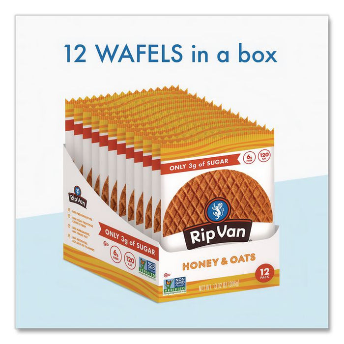 Wafels - Single Serve, Honey and Oats, 1.16 oz Pack, 12/Box