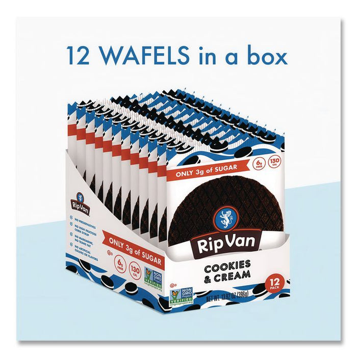 Wafels - Single Serve, Cookies and Cream, 1.16 oz Pack, 12/Box