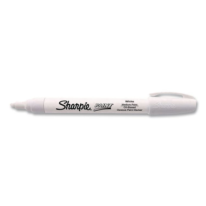 Permanent Paint Marker, Medium Bullet Tip, White, 2/Pack