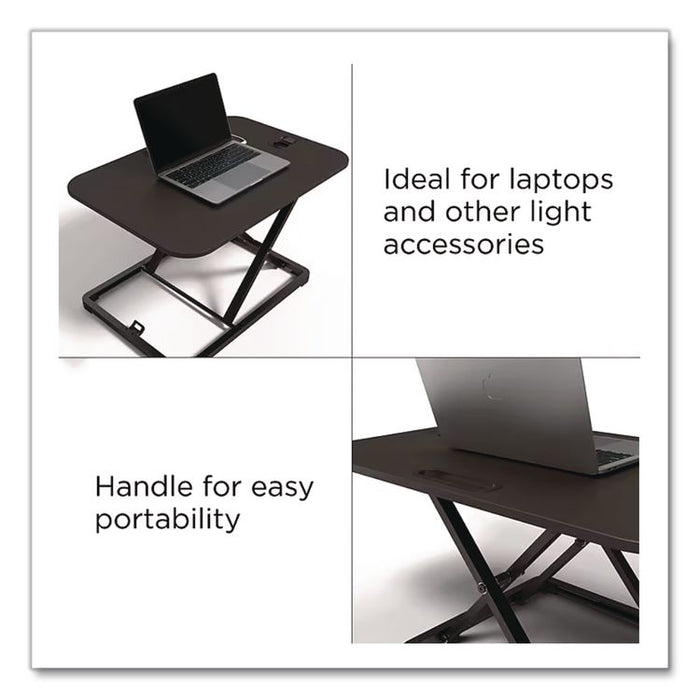 FlexFit Manual Rectangular Adjustable Desk Converter, 26.7 x 18.8 x 1.7 to 15.9, Black