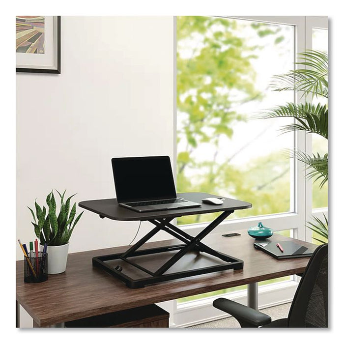 FlexFit Manual Rectangular Adjustable Desk Converter, 26.7 x 18.8 x 1.7 to 15.9, Black