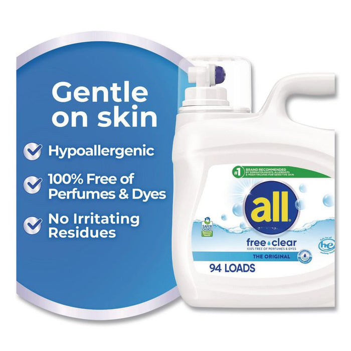 Free Clear HE Laundry Detergent, 118 oz Bottle, 4/Carton