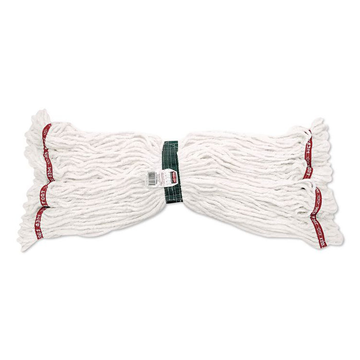 Web Foot Shrinkless Wet Mop Head, 20 oz, 5" Headband, White